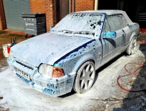 Snow Foam On Vehicle